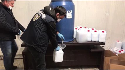 30 tonun üzerinde sahte deterjan ve dezenfektan ele geçirildi