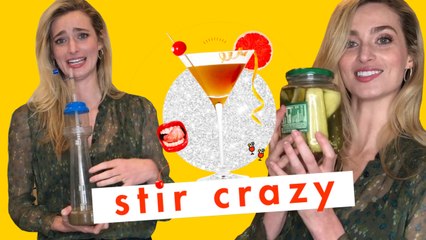 Crying Because Actress Allegra Edwards Legit Drank an Oat Milk & Pickle Juice Cocktail | Stir Crazy | Cosmopolitan