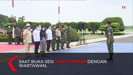 Saat Menhan Prabowo Tegur Wartawan yang Tak Pakai Masker