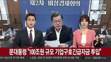 [녹취구성] 문 대통령 "100조원 규모 기업구호긴급자금 투입"