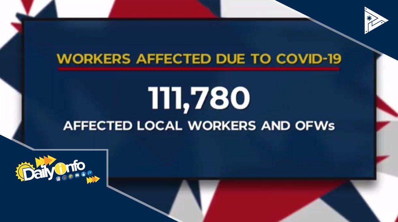 Kabuhayan ng 111k workers, apektado dahil sa CoVID-19