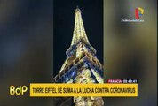 Coronavirus: torre Eiffel brilla en reconocimiento al trabajo del personal sanitario