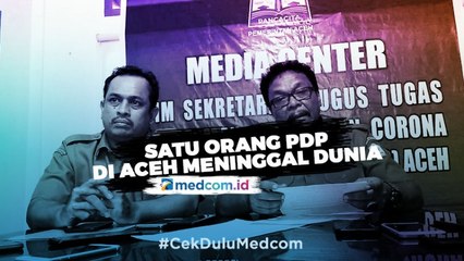 Satu Orang PDP di Aceh Meninggal Dunia