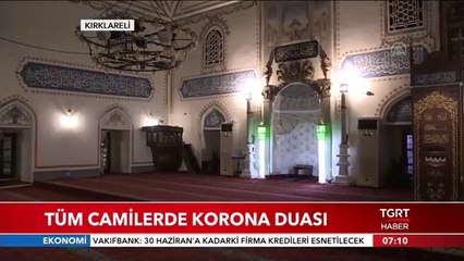 Koronavirüsün son bulması için camilerde dua edildi