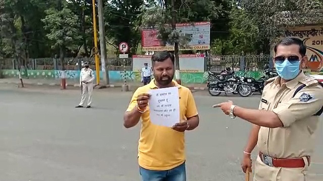 इंदौर पुलिस का अनूठा तरीका, बेवजह बाहर निकलने व...