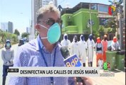 Jesús María: desinfectan y limpian calles del distrito para evitar propagación del COVID-19