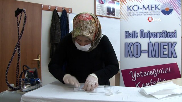 ’Mesleki kurs merkezleri’ sağlık çalışanları için 100 bin maske üretiliyor