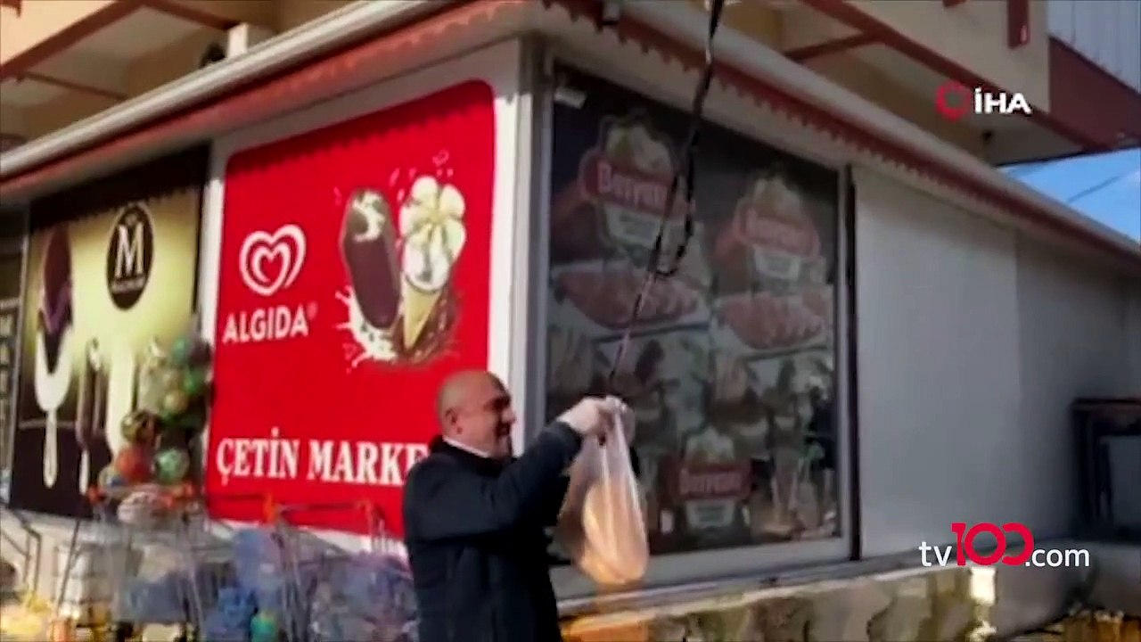 Alışveriş için evden markete drone yolladı