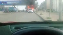 مواطن لبناني يقدم على إحراق سيارته احتجاجا على إجراءات كورونا