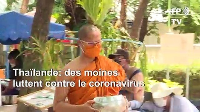 Coronavirus: des moines thaïlandais fabriquent des masques