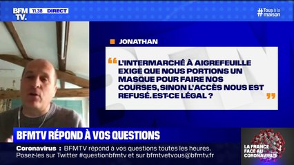 Est-ce légal de refuser l'accès à un magasin si on ne porte pas de masque ?  BFMTV répond à vos questions