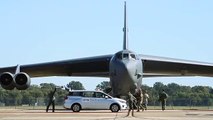 Massive U.S. Air Force B-52's Prepared for Take-Off, Taxiing and in-Flight