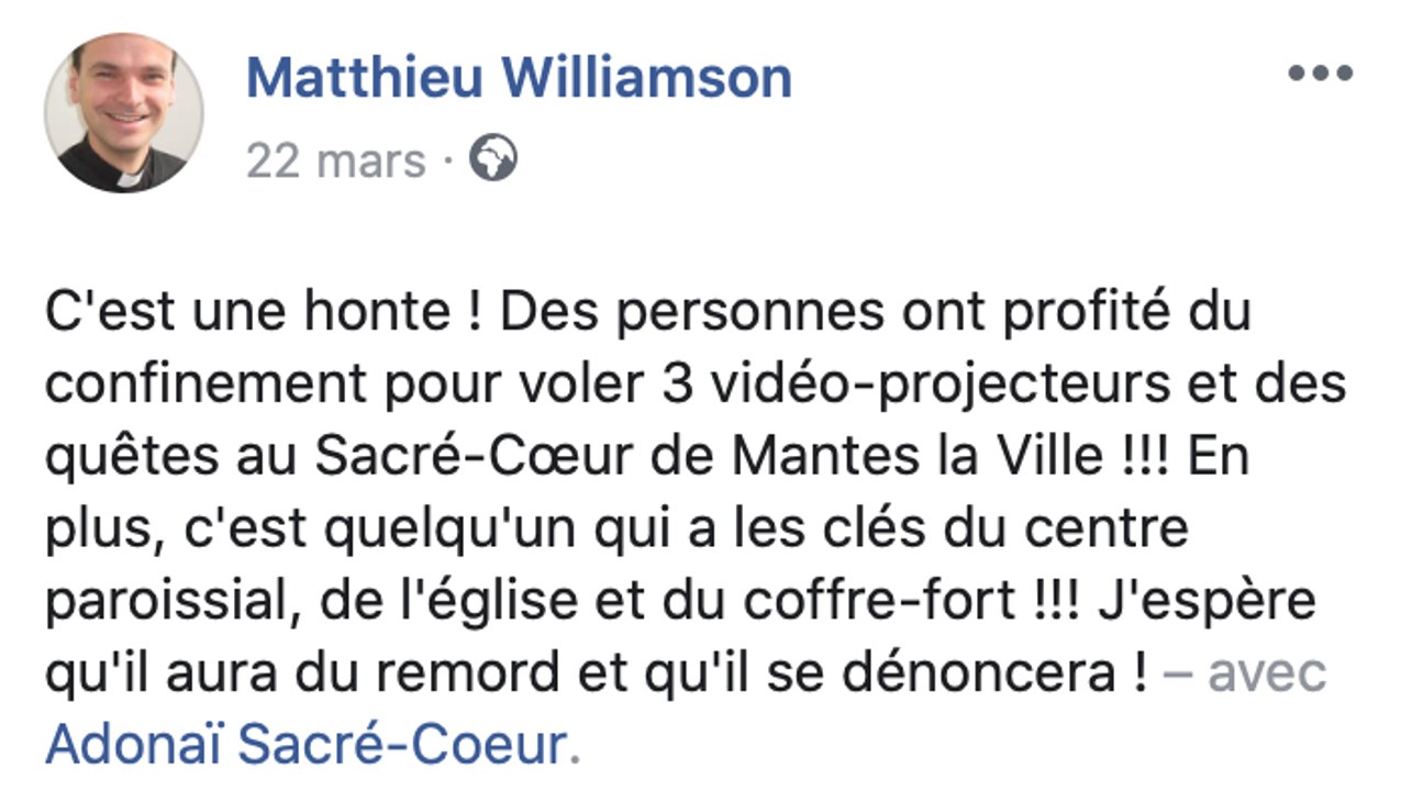 Confinement :  un vol a eu lieu dans une église  des Yvelines !