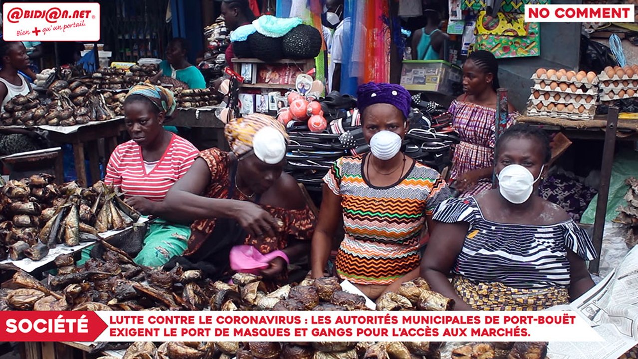 Lutte contre le coronavirus : les autorités municipales de Port-Bouët exigent le port de masques et gangs pour l'accès aux marchés.