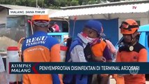 Penyemprotan Disinfektan di Terminal Malang