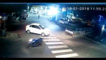 self driving ghost motor bike caught on CCTV