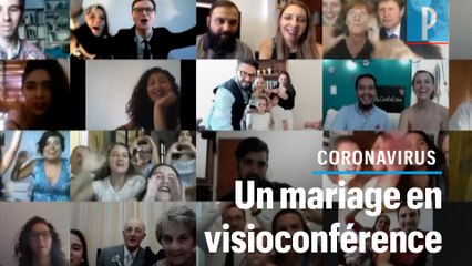 Confinés, ils célèbrent leur mariage... sur Internet