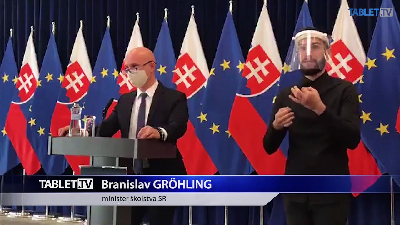 ZÁZNAM: TK ministra školstva, vedy, výskumu a športu SR Branislava Gröhlinga