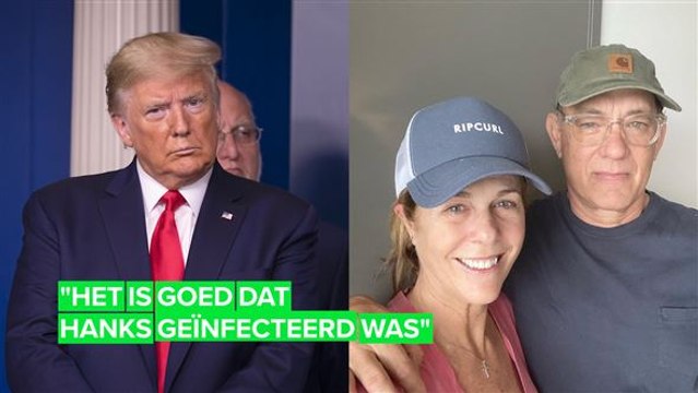 Trump vindt het goed dat Tom Hanks Corona kreeg