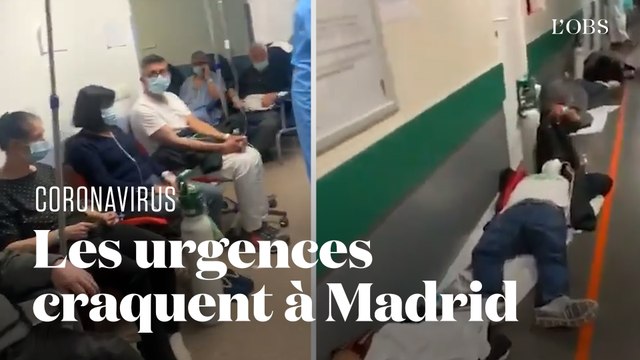 A Madrid, des patients à même le sol dans des hôpitaux saturés à cause de l'épidémie de Covid-19