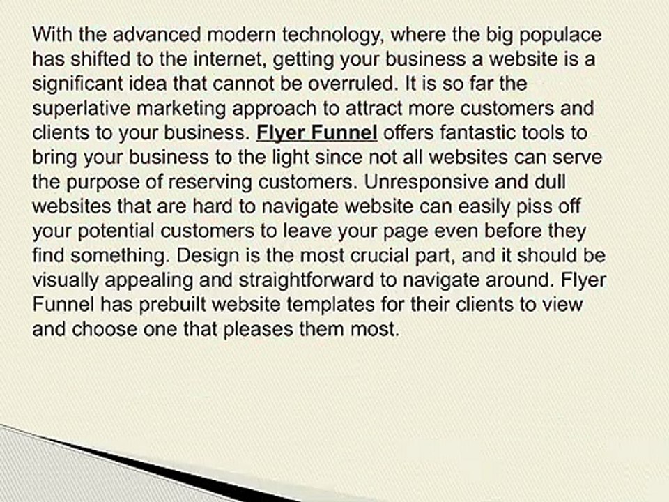 JOSH MADRID - FLYER FUNNEL THE BEST TOOL FOR BUILDING A WEBSITE FOR YOUR BUSINESS