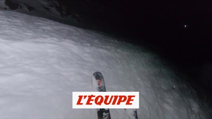 Download Video: ils descendent le Bec des Rosses de Verbier de nuit - Adrénaline - Ski/snow freeride