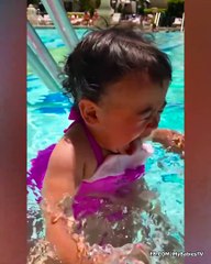 Hilarious Baby Playing With Water