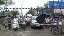 शामली: लॉकडाउन के आदेश के बाद रेलवे फाटक पर लगा भीषण जाम