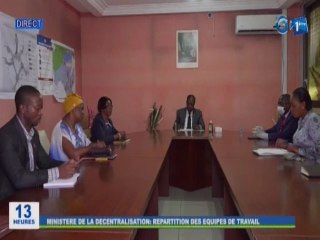 RTG/Le ministre de la décentralisation met en place une organisation pour la repartition du travail