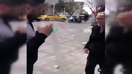 Yaşlı adama zorla maske takan ve kafasına kolonya döken şüpheli gözaltına alındı
