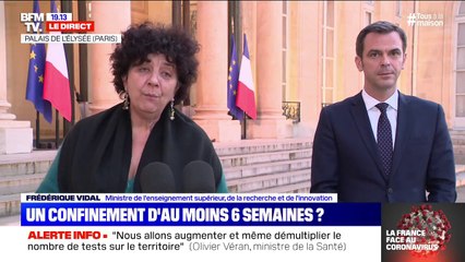 Frédérique Vidal (ministre de la Recherche) développe les différentes solutions pour comprendre comment se propage l'épidémie