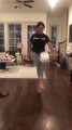 Girl Expertly Juggles Toilet Paper Roll With Her Foot