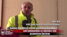 Ankara Büyükşehir Belediyesi litresi 83 kuruştan kendi dezenfektanını üretiyor