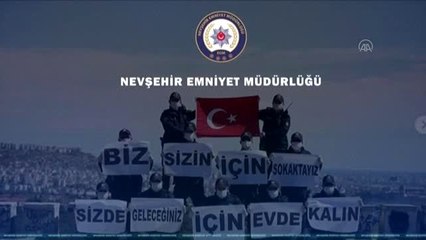 Emniyet Müdürlüğünden "evde kal" klibi