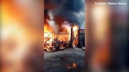 Fire off Rock Lane, Burnley