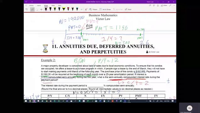 Annuities Due, Deferred Annuities and Perpetuities 003