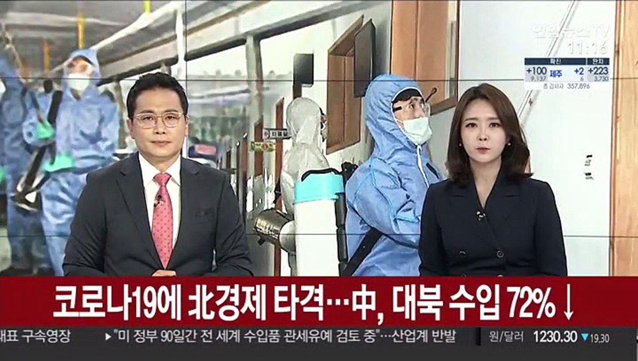 코로나19에 북한 경제 타격…中, 대북 수입 72%줄어