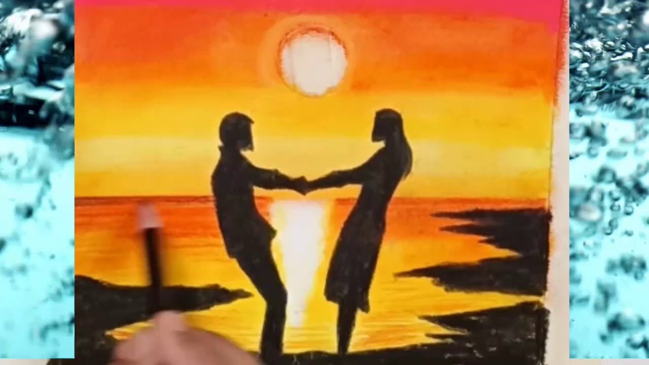 How to draw a couple in Love//Easy Pastel Drawing Tutorial//Step by step