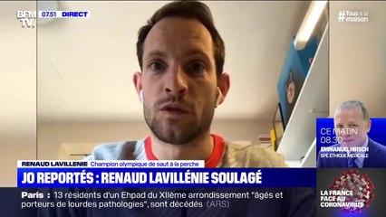 Report des JO: pour Renaud Lavillénie, "il y a réellement un soulagement"