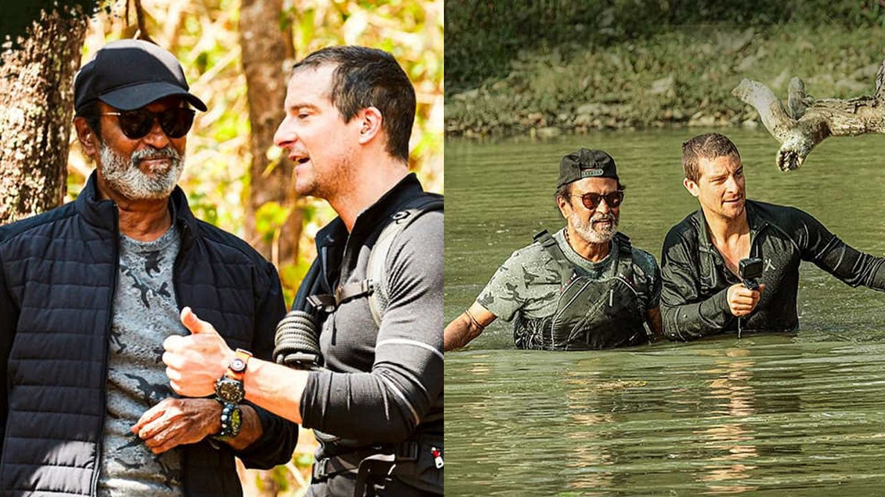 Rajinikanth made his historic tv debut 'Into The Wild'  With Bear Grylls