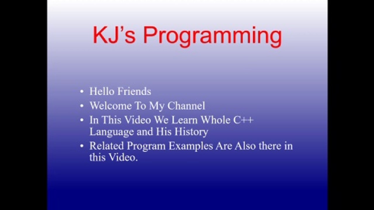 C++ Programming || Full C++ Language in 1 Hour || Live Examples || Full Video in 4K HD || KJ's Programming