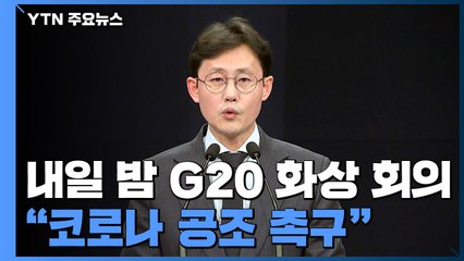 靑 "문 대통령, 내일 화상 G20서 '코로나 공조' 촉구" / YTN