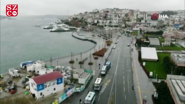 İstanbul'da koronavirüs sessizliği havadan görüntülendi