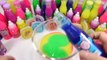 Glitter Mixing Slime Learn Colors Circle Water Clay Surprise Eggs Toys  Toys For Kids
