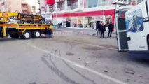 Erzurum’da 5 kişinin yaralandığı feci kaza kameralara yansıdı