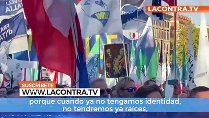 'No dejemos que el pensamiento único nos quite todo lo que somos' dice política italiana