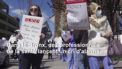 "Nous sommes en train de mourir": des professionnels de santé à New York demandent plus de protection