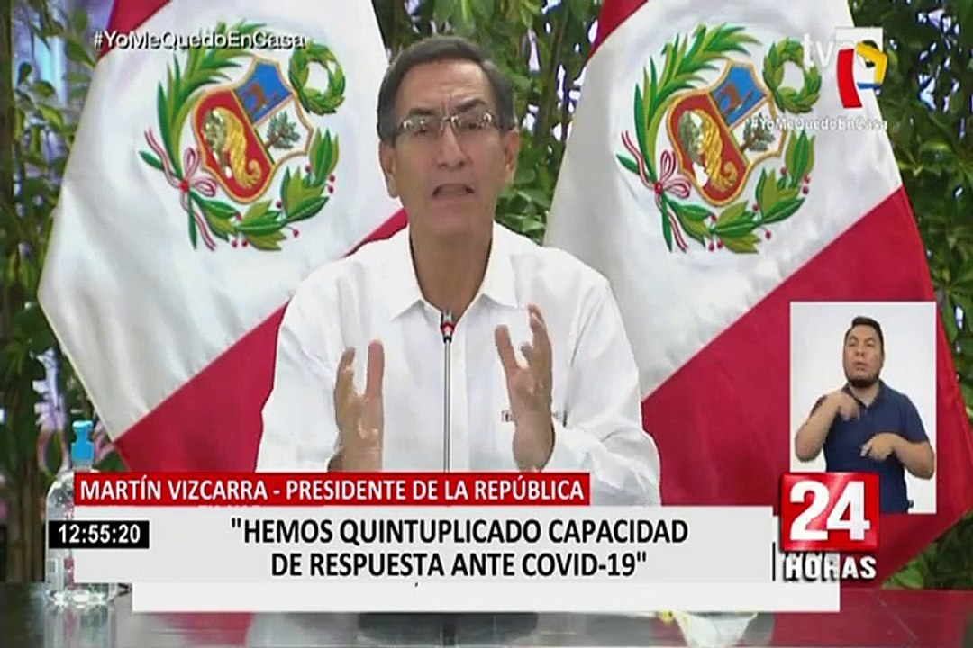 Presidente Vizcarra confirma 1,414 casos positivos de coronavirus en el Perú