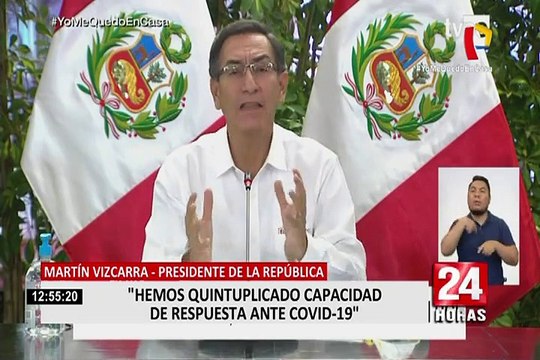 Presidente Vizcarra confirma 1,414 casos positivos de coronavirus en el Perú
