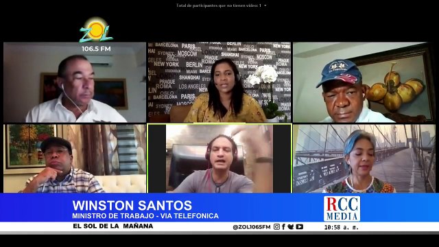 Winston Santos Ministro de trabajo ofrece información a población sobre tema suspensiones empleados
